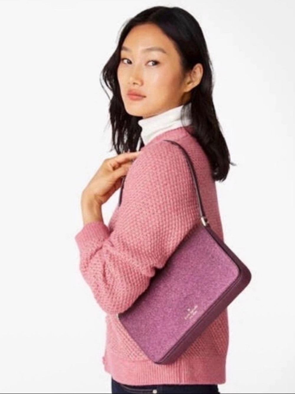 Kate Spade Pink Glitter Crossbody Shoulder Bag Nwt - Picture 7 of 10